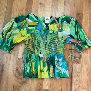 Farm Rio top vintage toucans new without tags